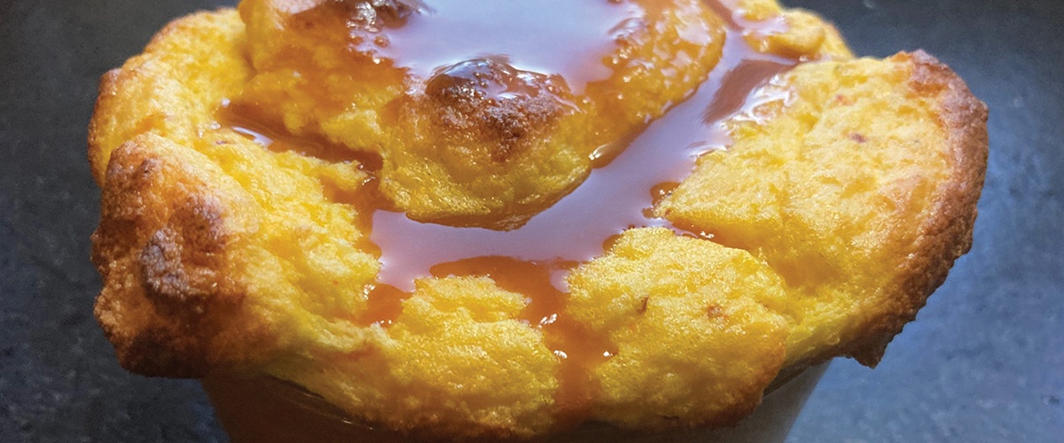 The beta on orange soufflé